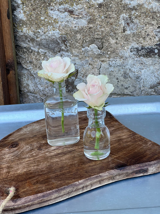 set of 2 glass bottles 🤍🤍